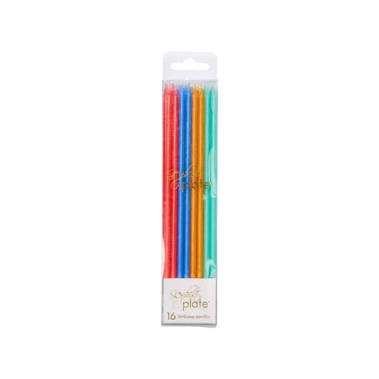 Birthday Candles Assorted Colors/16pkg