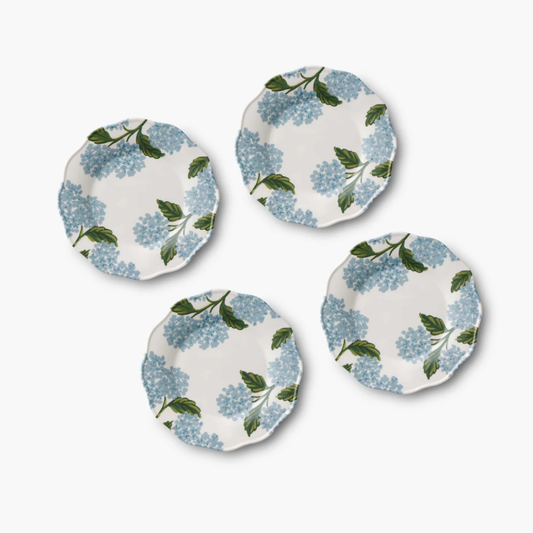 Hydrangea Melamine Dessert Plates