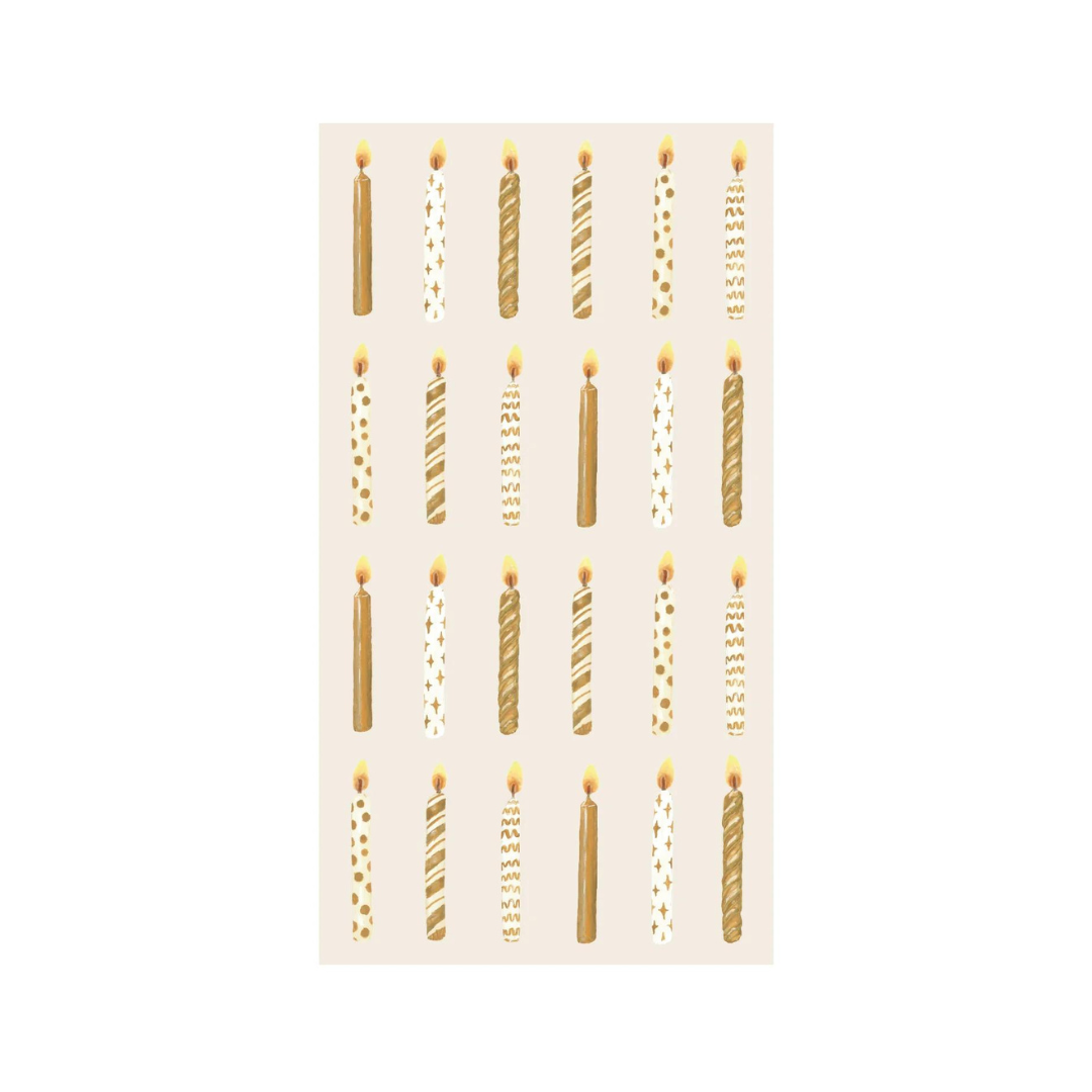 Gold Candles Guest Napkin