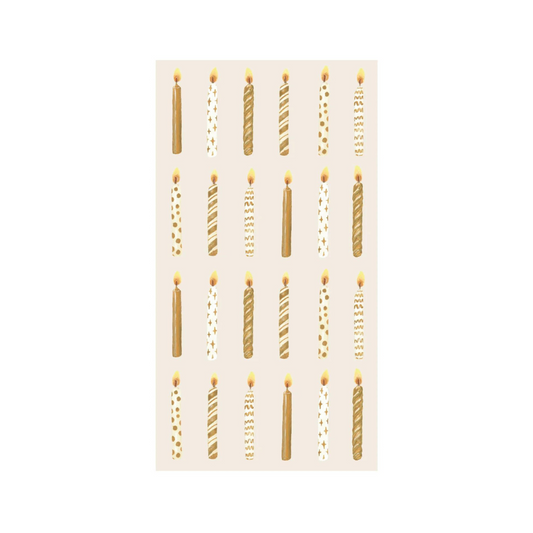 Gold Candles Guest Napkin