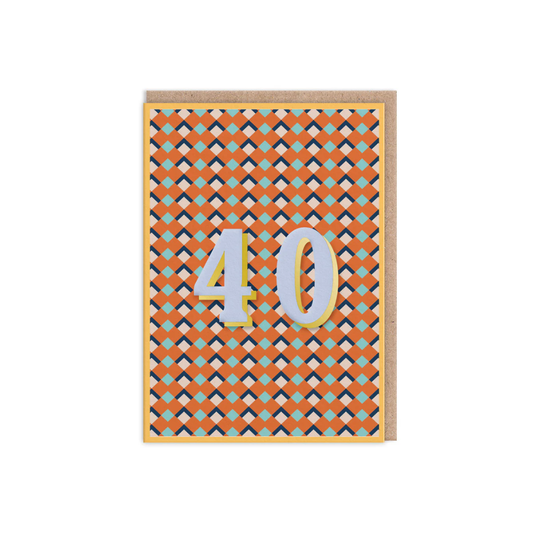 40 Geometric Birthday Card