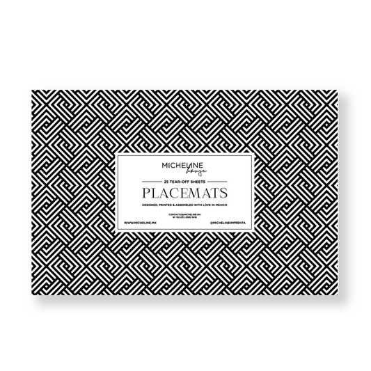 Black rattan Paper Placemats