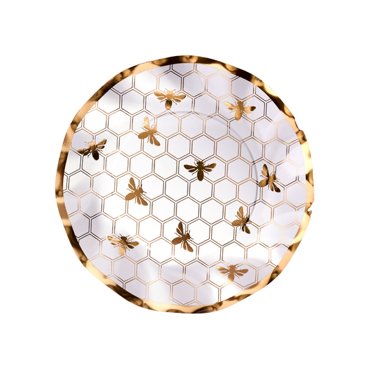 Wavy Salad Plate Honeybee