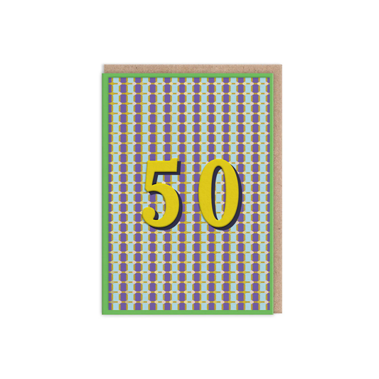 50 Geometric Birthday Card