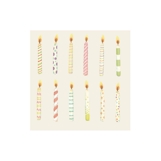 Birthday Candles Cocktail Napkins