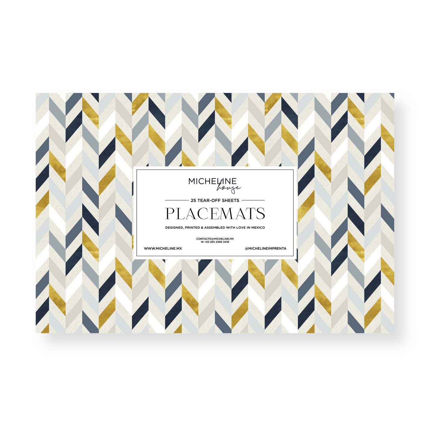Geometry Gold Paper Placemats