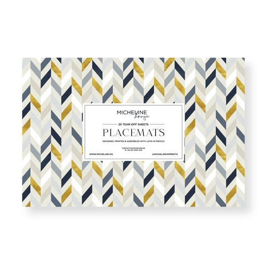 Geometry Gold Paper Placemats