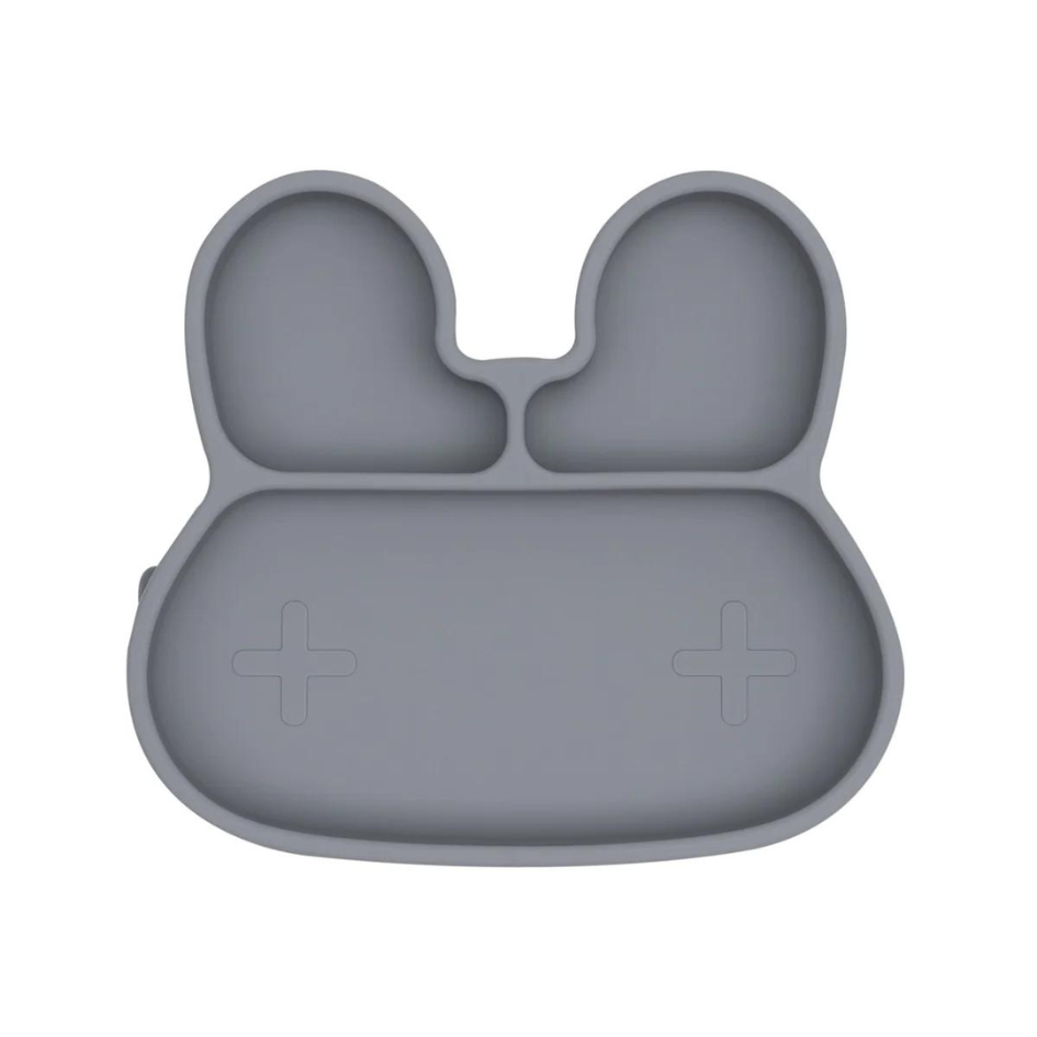 Bunny Stickie Plate - Grey