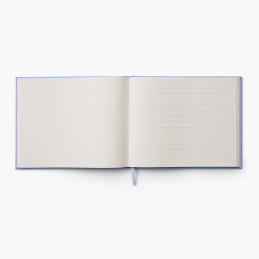 Hydrangea Embroidered Fabric Guest Book