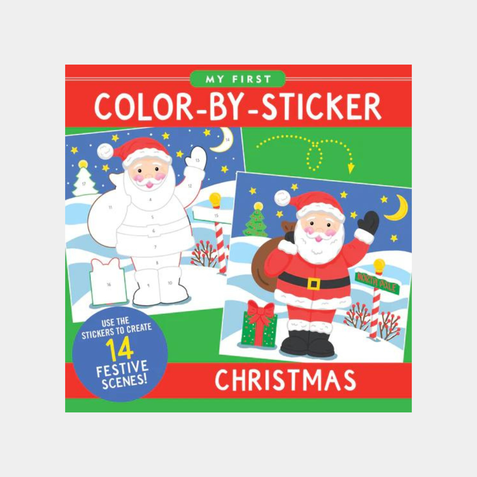 First Color-by-Sticker Book - Christmas