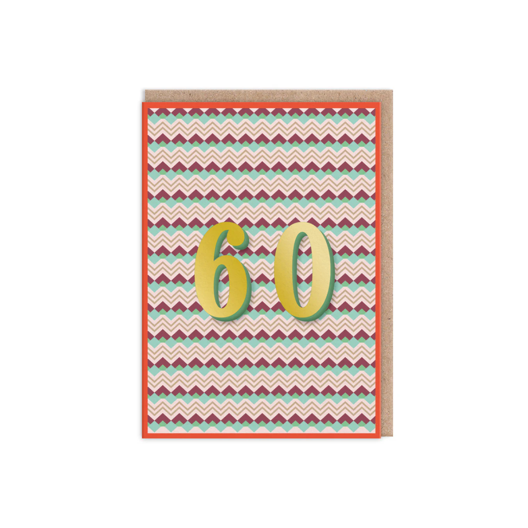 60 Geometric Birthday Card