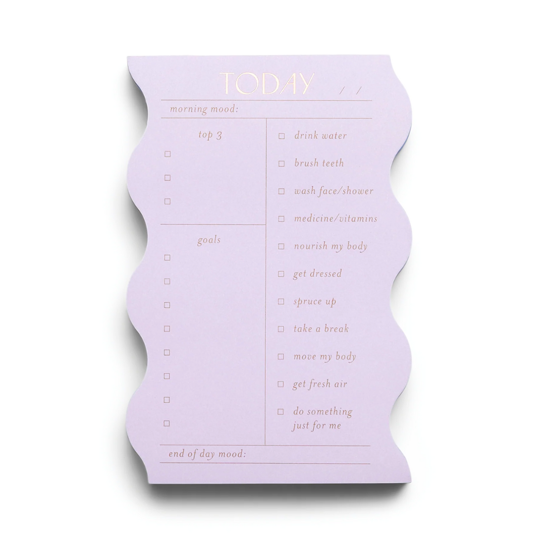 Wavy Daily Notepad - Lilac