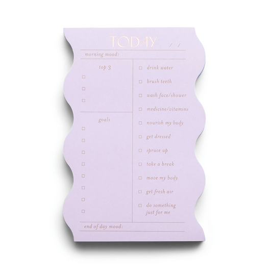 Wavy Daily Notepad - Lilac