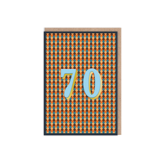 70 Geometric Birthday Card