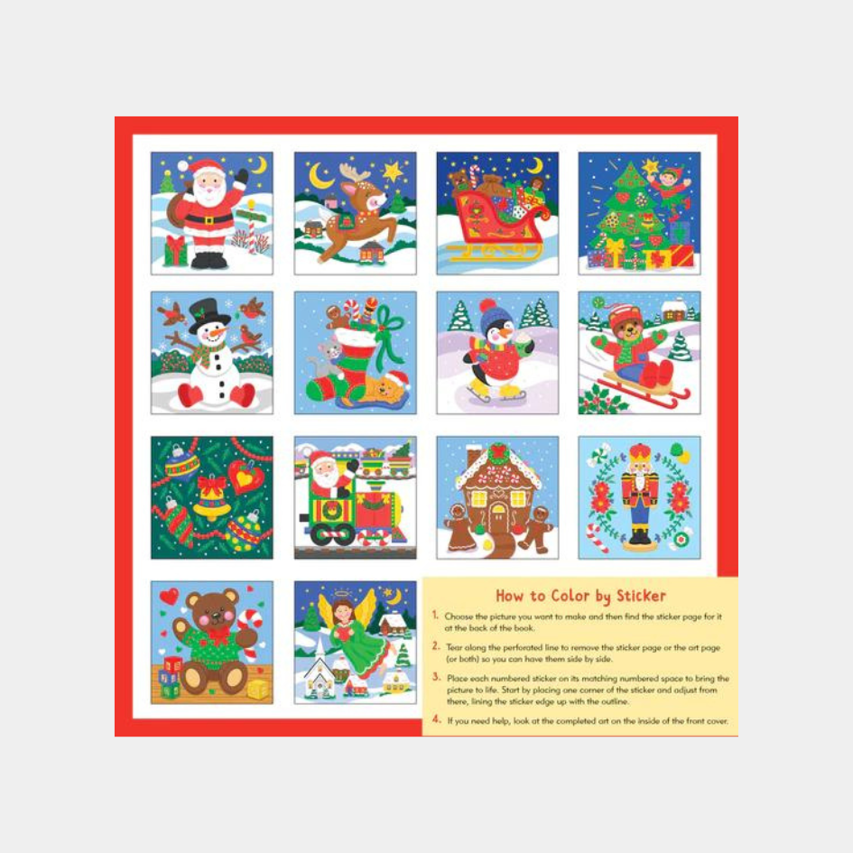 First Color-by-Sticker Book - Christmas