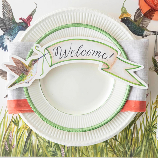 Hummingbird Banner Table Accent