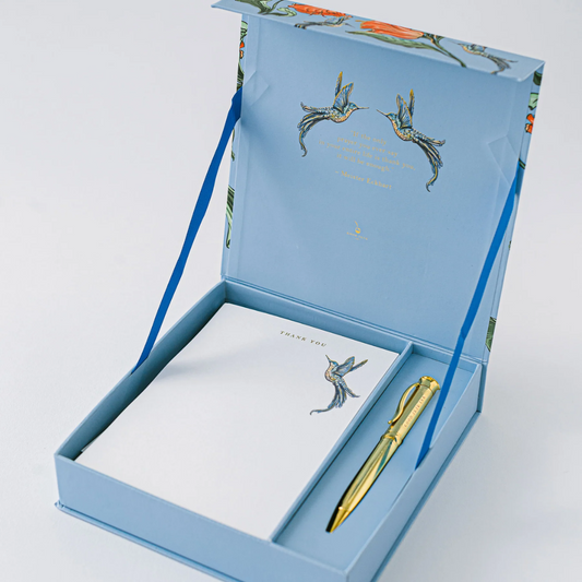 Hummingbird Luxury Thank You Set (Blue)