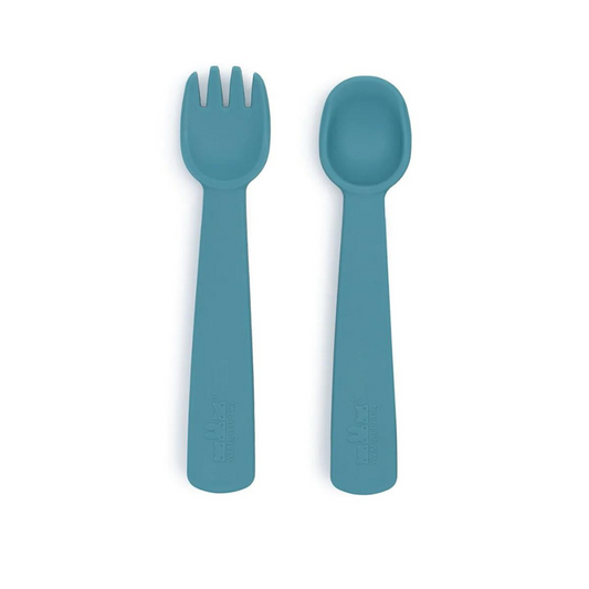 Feedie® Fork & Spoon Set - Blue Dusk