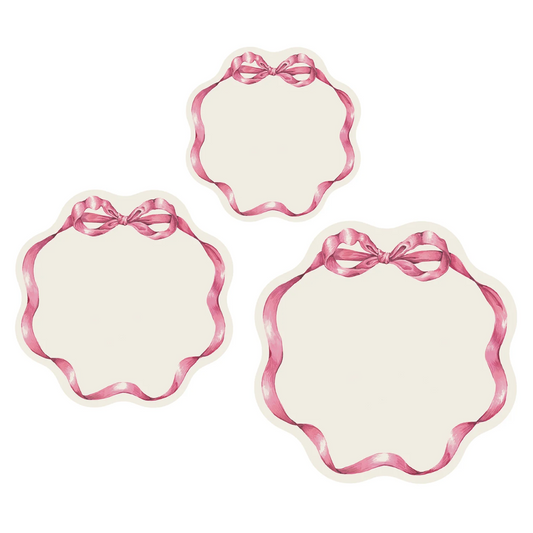 Pink bow Serving Papers