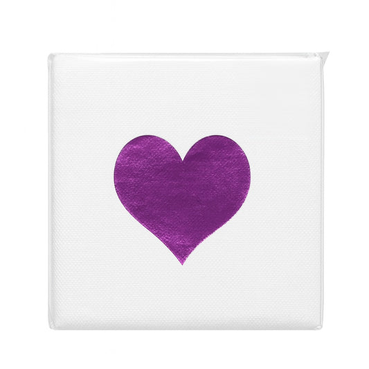 Pink Heart Cocktail Napkin