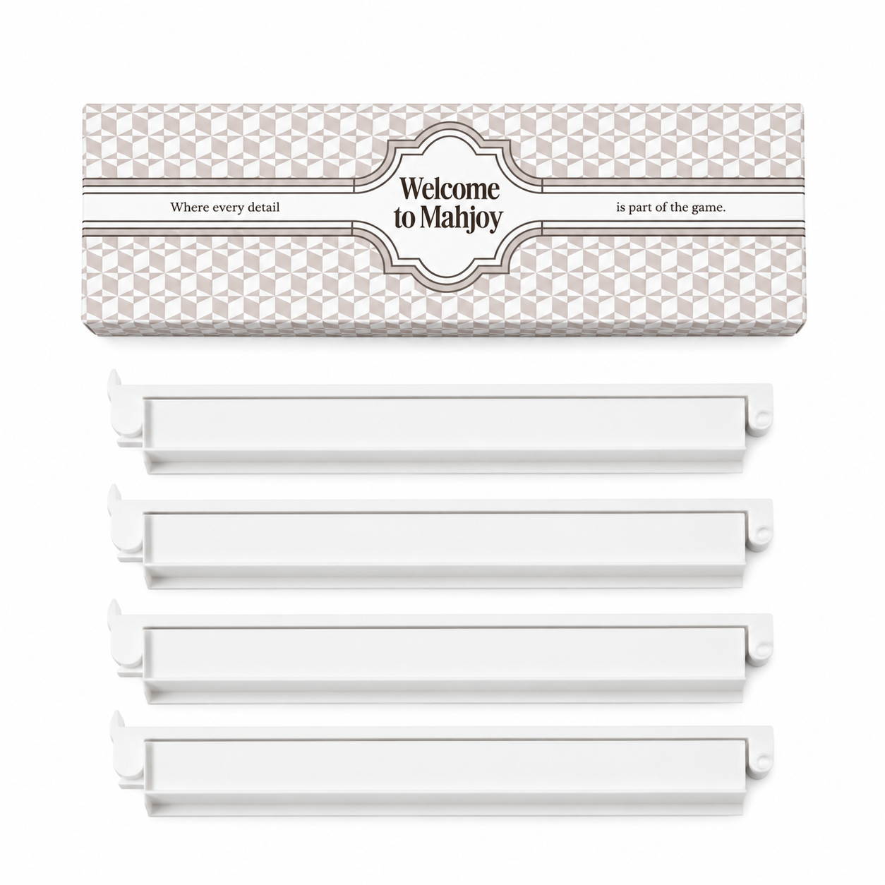 White Mahjoy Racks Set of 4