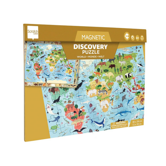 Magnetic Discovery Puzzle WORLD 80 pcs