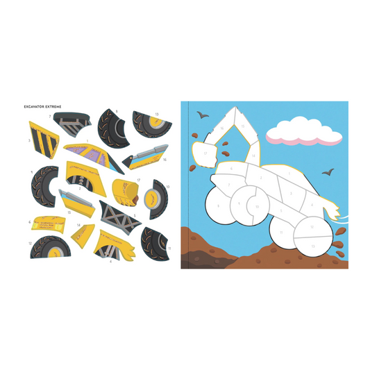 First Color by Sticker Monster Trucks