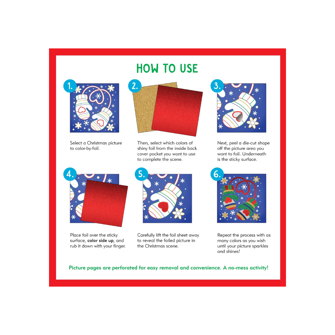 Color-By-Foil Sticker Book -- Christmas