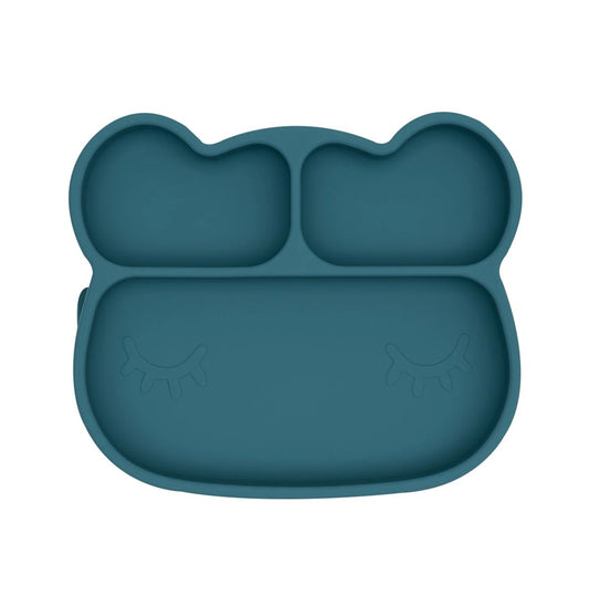 Bear Stickie Plate - Blue Dusk