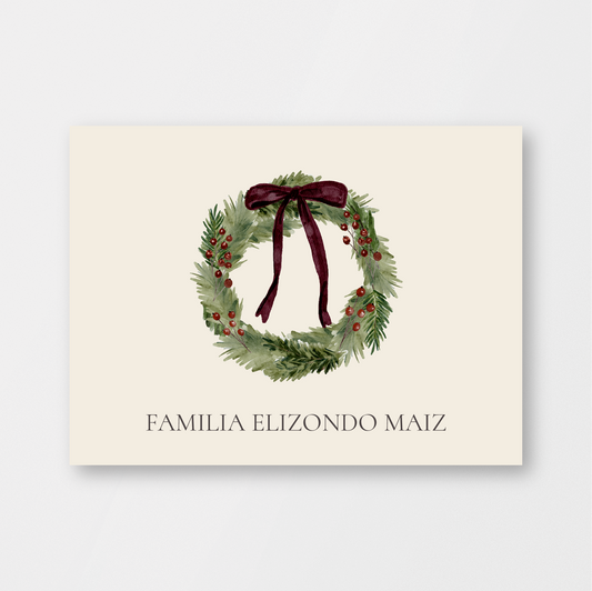 Berry Wreath Card