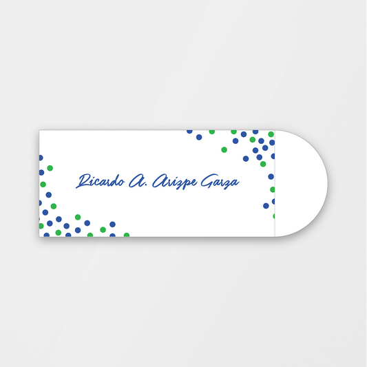 Green & Blue Polka Dots Money Holder