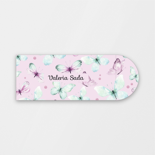 Pink Butterfly Print Money Holder