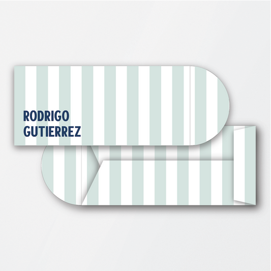 Blue Striped Money Holder