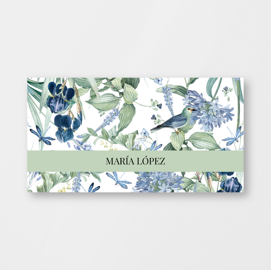 Blue Floral Envelope