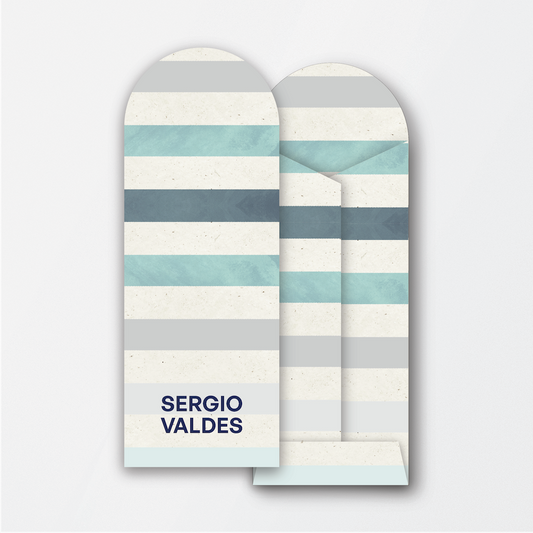 Blue Palette Striped Money Holder