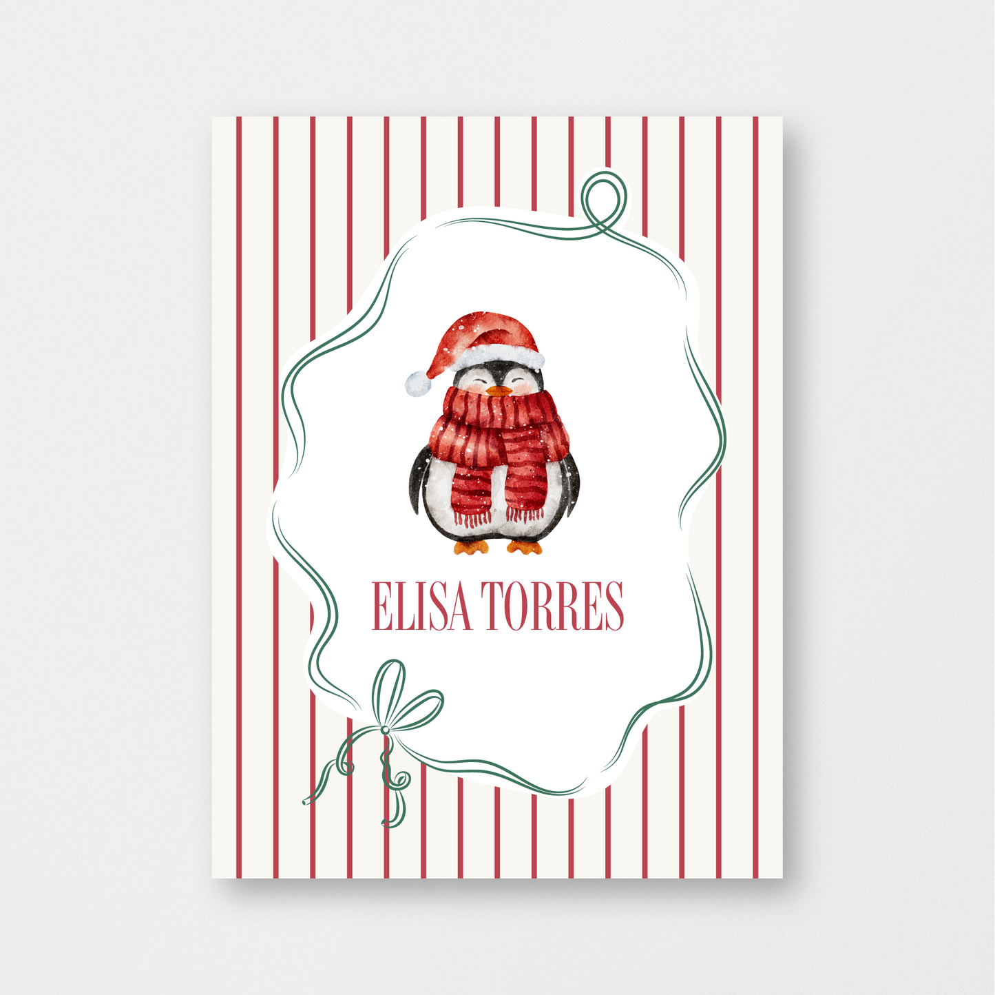 Bowed Penguin Card