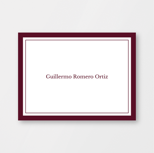 Burgundy Double Frame Card