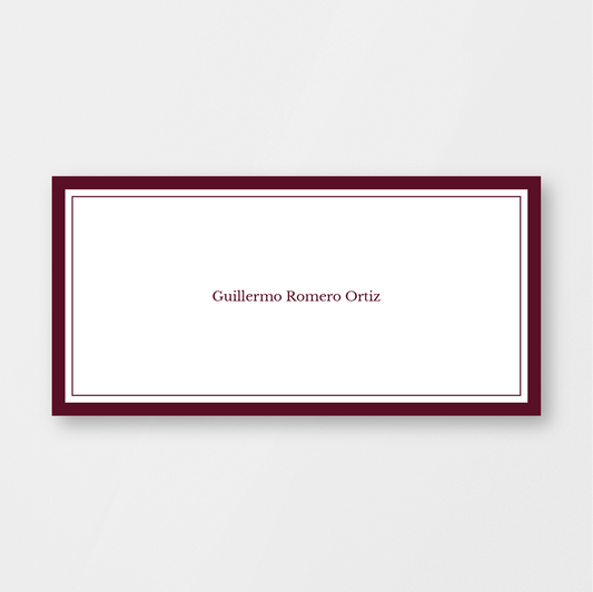 Burgundy Double Frame Envelope