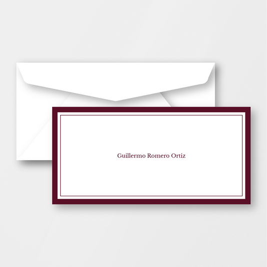 Burgundy Double Frame Envelope