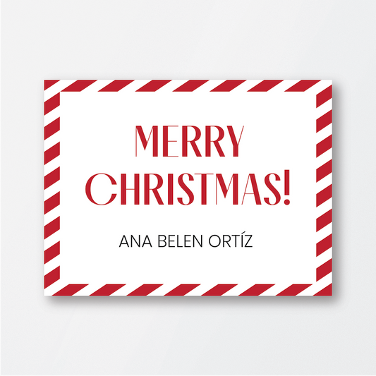 Candy Cane Frame Card