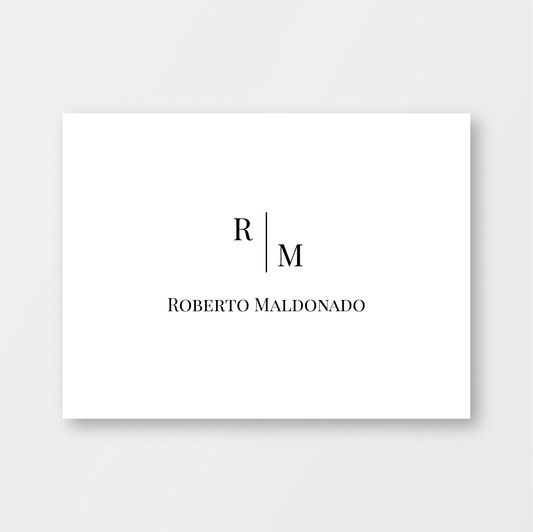 Centered Initials Card