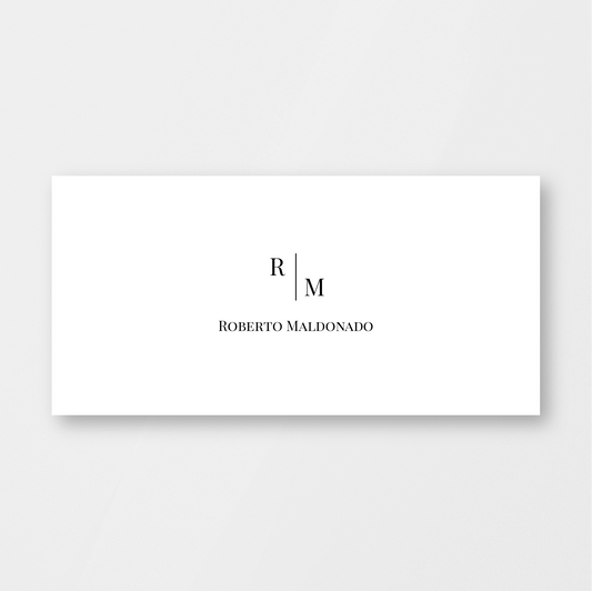 Centered Initials Envelope