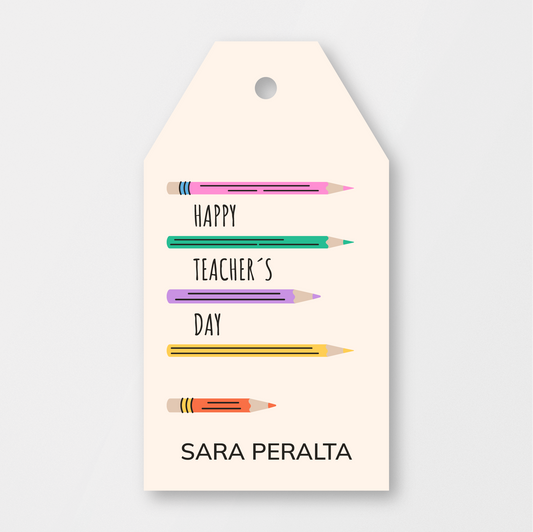 Colored Pencil Stack Tag
