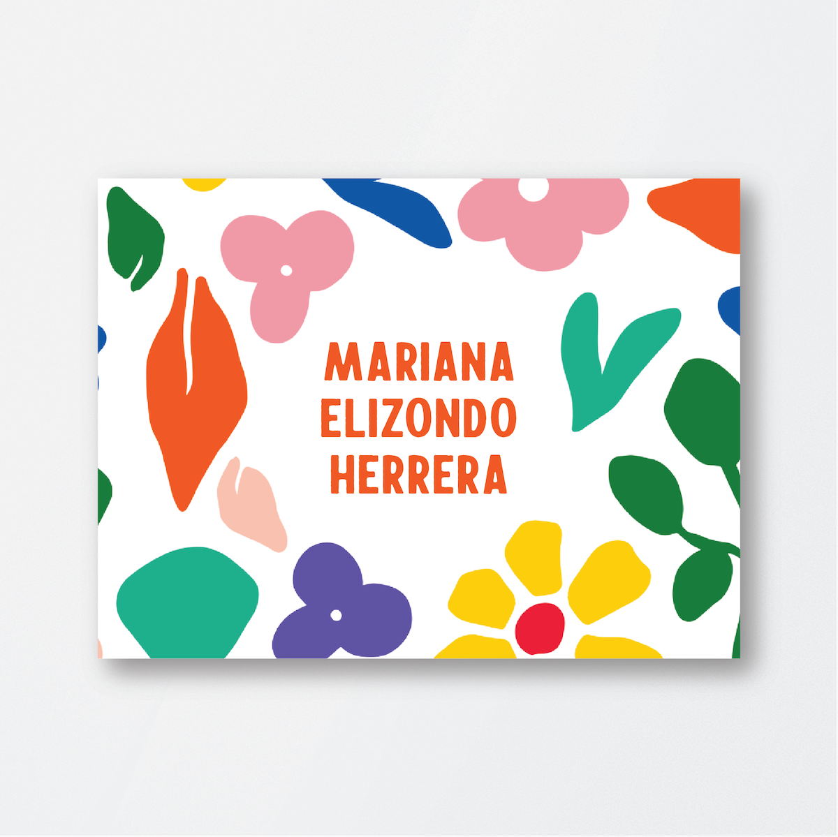 Colorful Retro Flowers Card