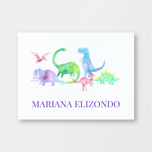 Multi Color Dino Card