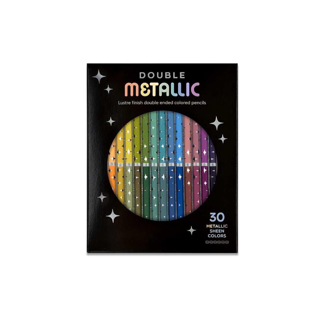 Double Metallic Colored Pencil Set