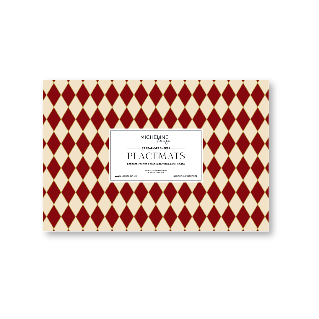 Red Rhombus Placemats