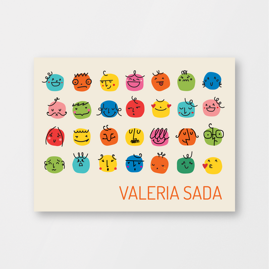 Doodle Faces Grid Stickers