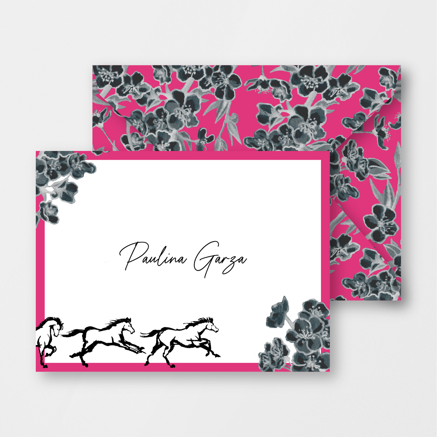 Equestrian Floral Card & Envelope