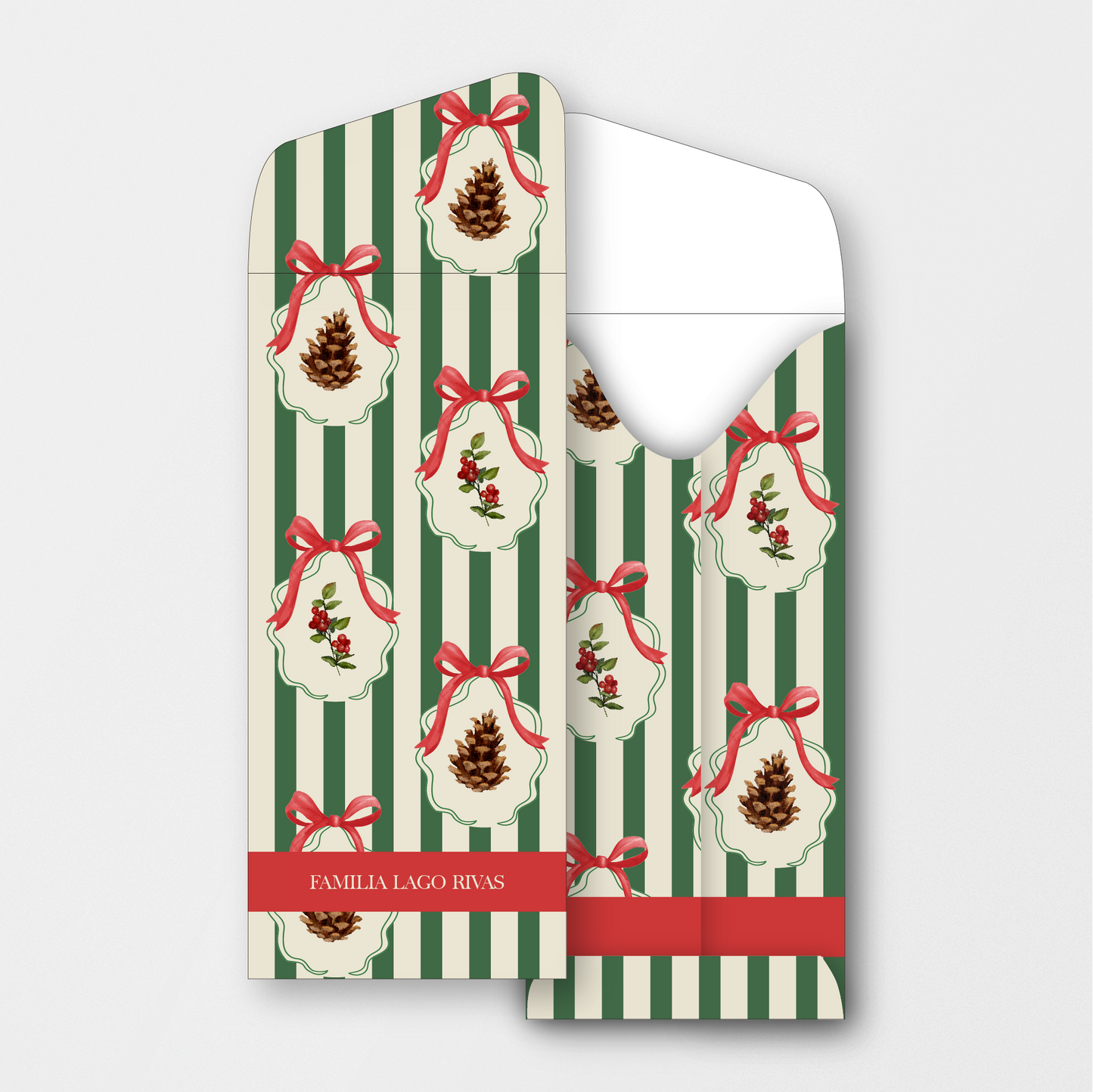 Evergreen Ribbon Money Holder